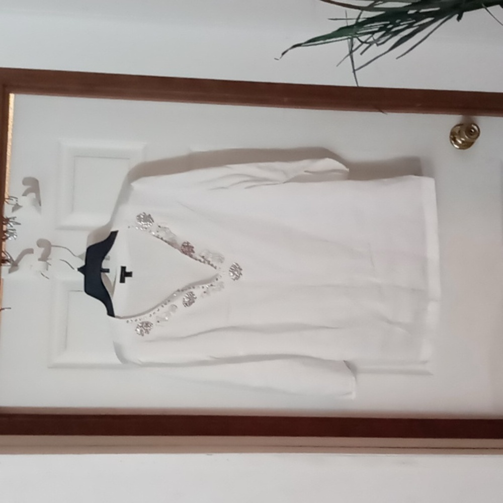 Talbot's shell and seahorse linen top L